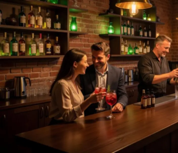 Večerní bar s autorskými koktejly v Cesnora